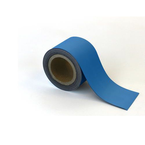 Magnetická páska na regály Manutan Expert, 10 m, modrá, šířka 90 mm