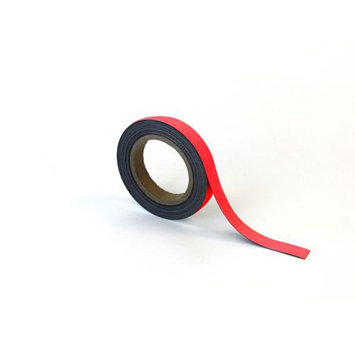 Magnetická páska na regály Manutan Expert, 10 m, červená, šířka 20 mm