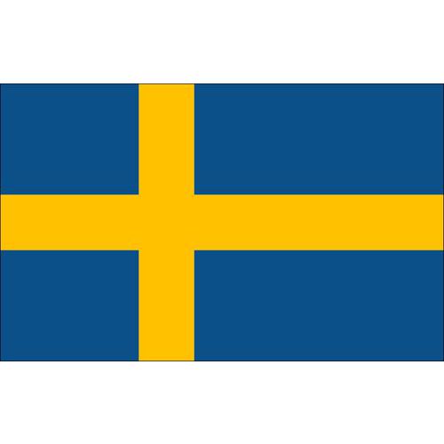 Malá státní vlajka, s očkem pro zavěšení, 16 x 11 cm, Švédsko