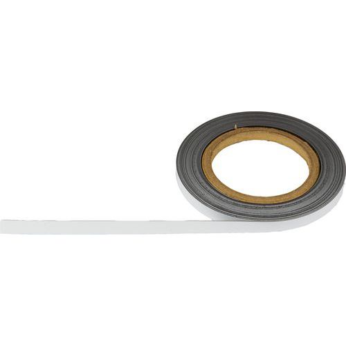 Magnetická páska na regály Manutan Expert, 10 m, bílá, šířka 10 mm