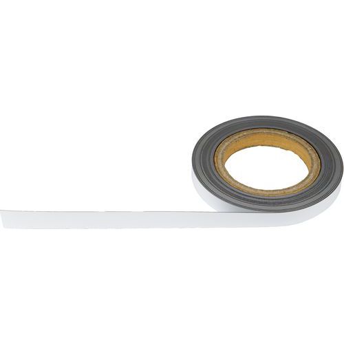 Magnetická páska na regály Manutan Expert, 10 m, bílá, šířka 15 mm