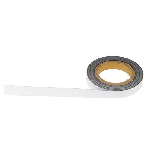 Magnetická páska na regály Manutan Expert, 10 m, bílá, šířka 20 mm