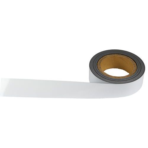Magnetická páska na regály Manutan Expert, 10 m, bílá, šířka 40 mm