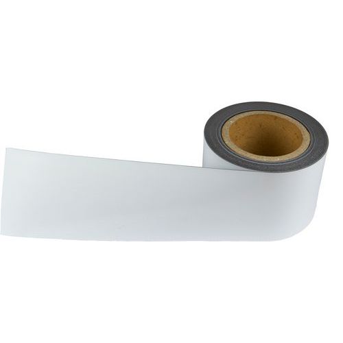 Magnetická páska na regály Manutan Expert, 10 m, bílá, šířka 90 mm