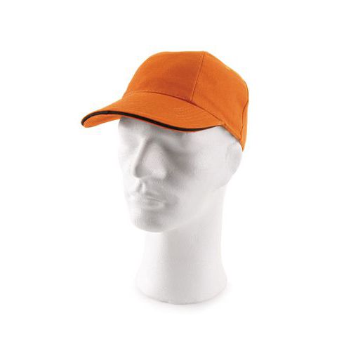 Kšiltová čepice s kovovým zapínáním, oranžová