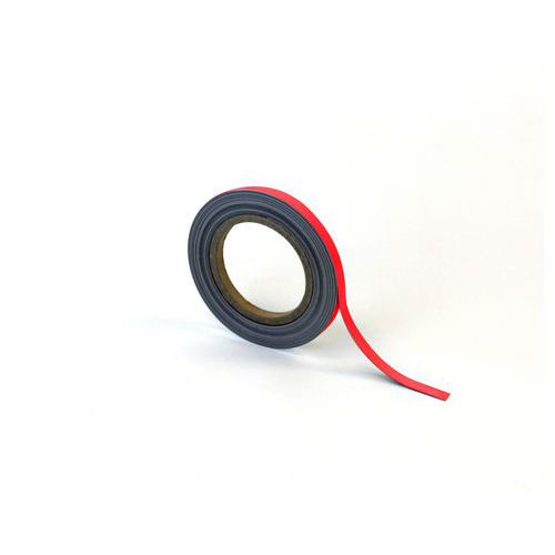 Magnetická páska na regály Manutan Expert, 10 m, červená, šířka 10 mm