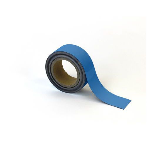 Magnetická páska na regály Manutan Expert, 10 m, modrá, šířka 50 mm
