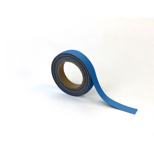 Magnetická páska na regály Manutan Expert, 10 m, modrá, šířka 25 mm