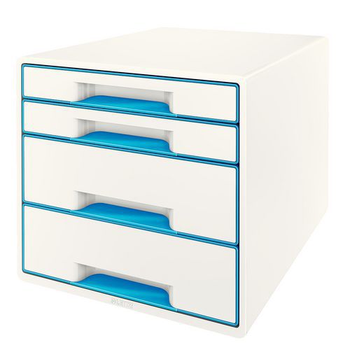 Zásuvkový modul, 4 boxy, modrý