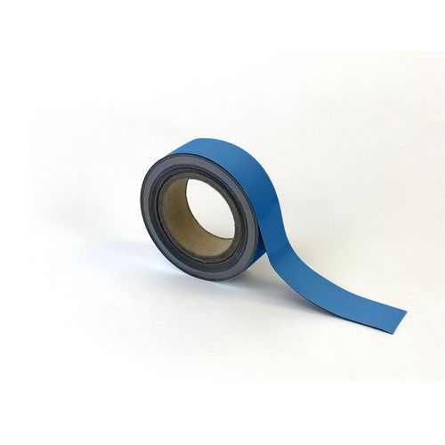Magnetická páska na regály Manutan Expert, 10 m, modrá, šířka 40 mm
