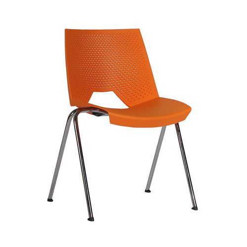 Plastová jídelní židle Strike, oranžová
