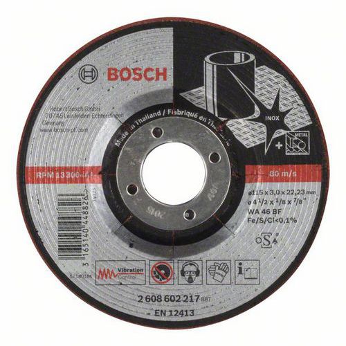 Bosch - Polopružný hrubovací kotouč WA 46 BF, 115 mm, 3,0 mm, 10 BAL