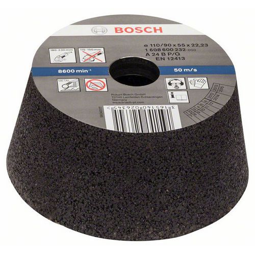 Bosch - Brusný hrnec, kónický - kov/litina 90 mm, 110 mm, 55 mm, 24