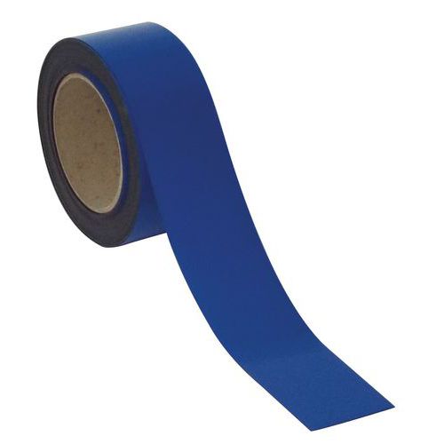 Magnetická páska na regály Manutan Expert, 10 m, modrá, šířka 60 mm
