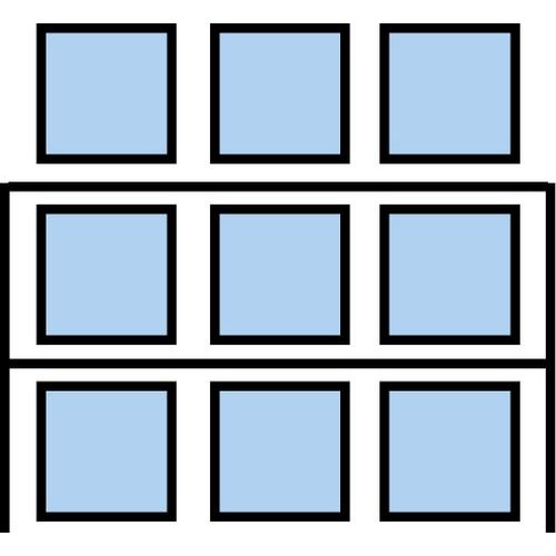 Paletový regál Cell, přístavbový, 210,6 x 270 x 75 cm, 3 200 kg, 2 patra, modrý