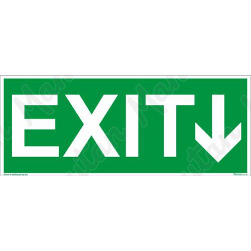 Exit, plast 300 x 120 x 1,1 mm, fotoluminiscenční