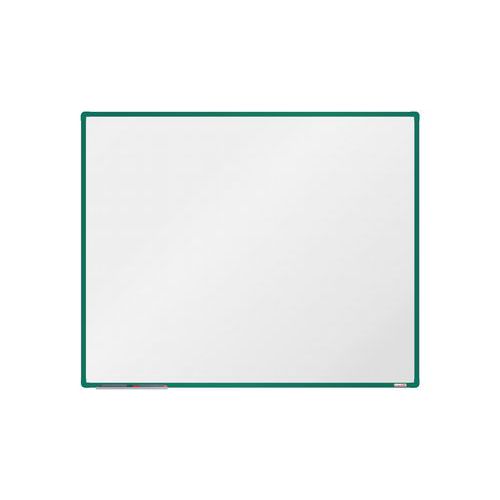Bílá magnetická tabule boardOK, 150 x 120 cm, zelená