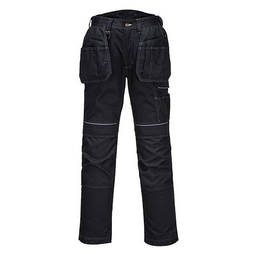 Pracovní kalhoty PW3 Holster, černá, zkrácené, vel. 30